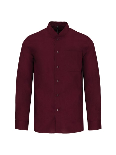 KARIBAN Chemise col mao manches longues /api/colors/3f4410b9-f80f-412a-9aa8-9260cc84003d personnalisable