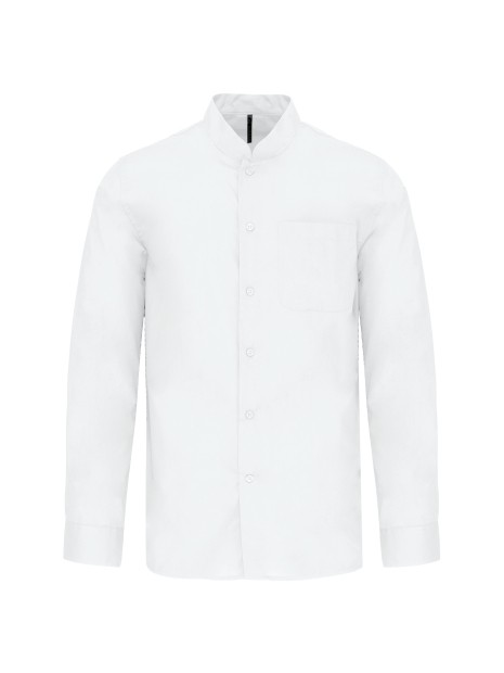 KARIBAN Chemise col mao manches longues /api/colors/7a92cd2d-10d2-40b4-928b-296bb7487506 personnalisable