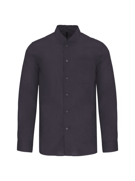 KARIBAN Chemise col mao manches longues /api/colors/a74dfbdb-7821-4e15-a7e5-fe07498d41c7 personnalisable