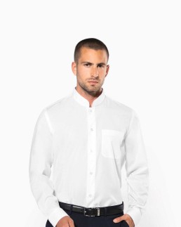 Chemise col mao manches longues