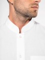 Chemises à personnaliser KARIBAN Chemise col mao manches longues 