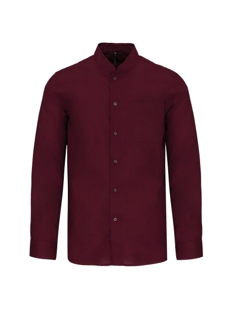 KARIBAN Chemise col mao manches longues /api/colors/3f4410b9-f80f-412a-9aa8-9260cc84003d personnalisable