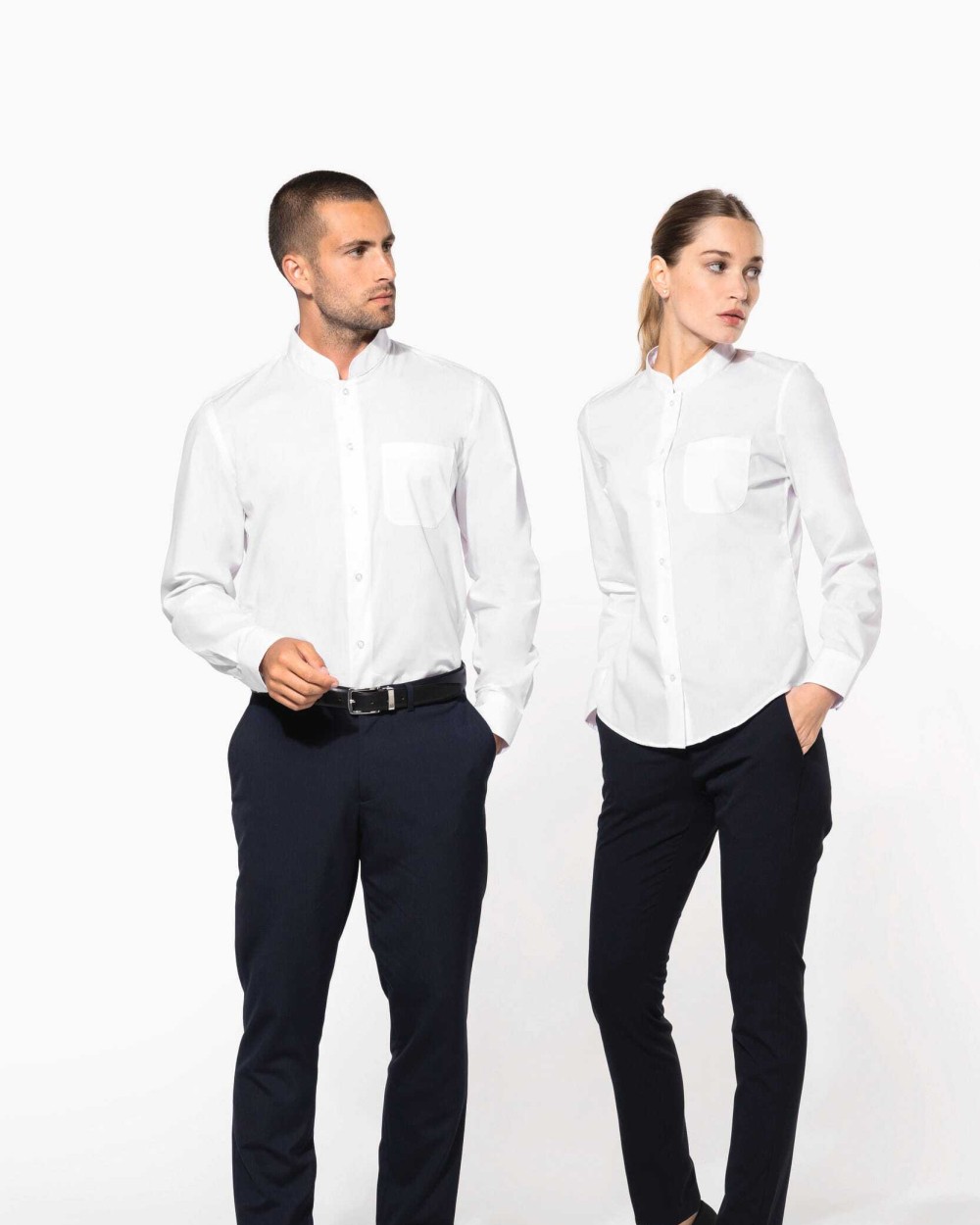 Chemises personnalisable KARIBAN Chemise col mao manches longues