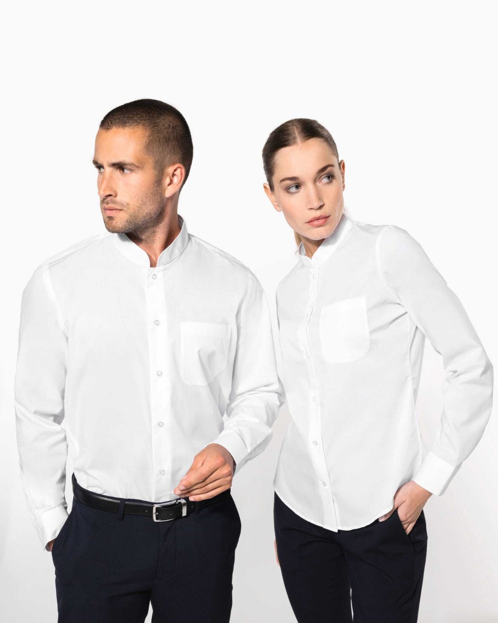 Chemises personnalisable KARIBAN Chemise col mao manches longues