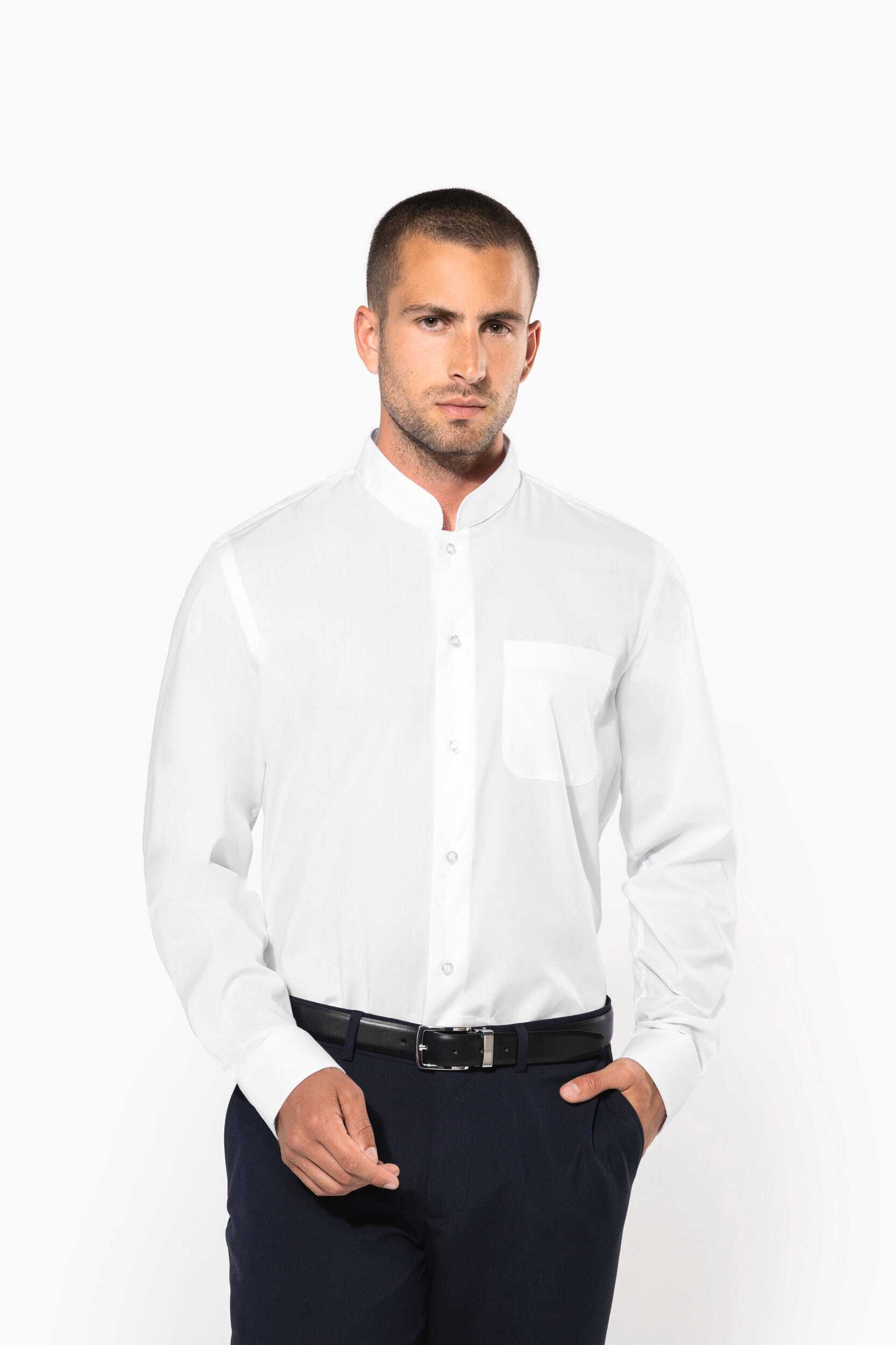 Chemises personnalisable KARIBAN Chemise col mao manches longues