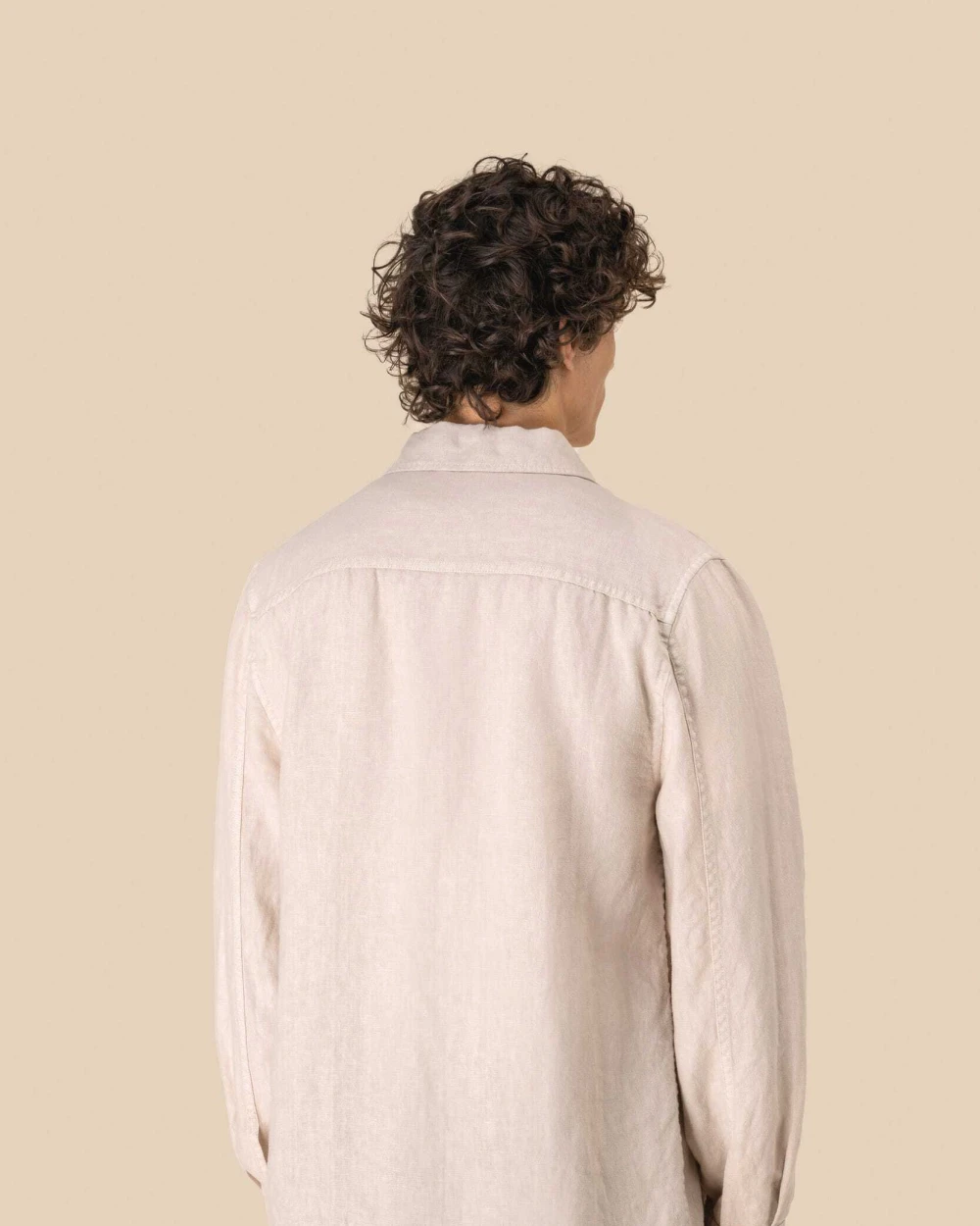 SPASSO Ausgewaschene Herrenhemdjacke aus Leinen Hemden personalisierbar