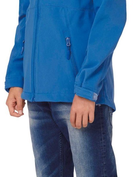 Softshells à personnaliser B&C Veste softshell capuche enfant 