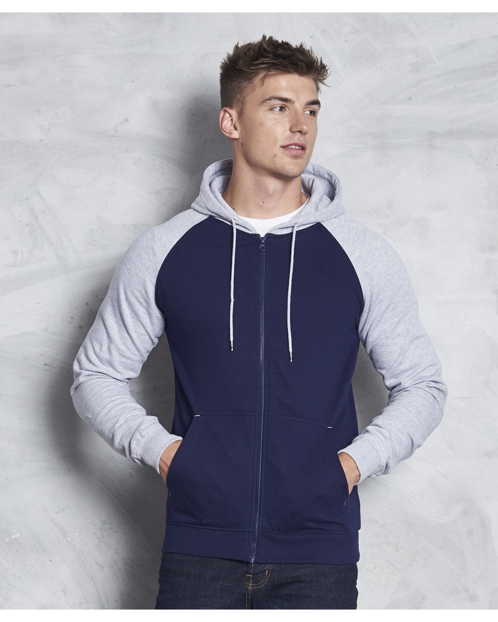 Sweat-shirts personnalisable AWDIS BASEBALL ZOODIE