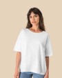 T-shirts SPASSO Ecologisch oversized dames slub-T-shirt met afhangende schouders voor bedrukking &amp; borduring