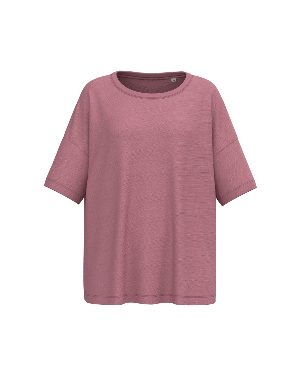 T-shirts SPASSO Ecologisch oversized dames slub-T-shirt met afhangende schouders voor bedrukking &amp; borduring