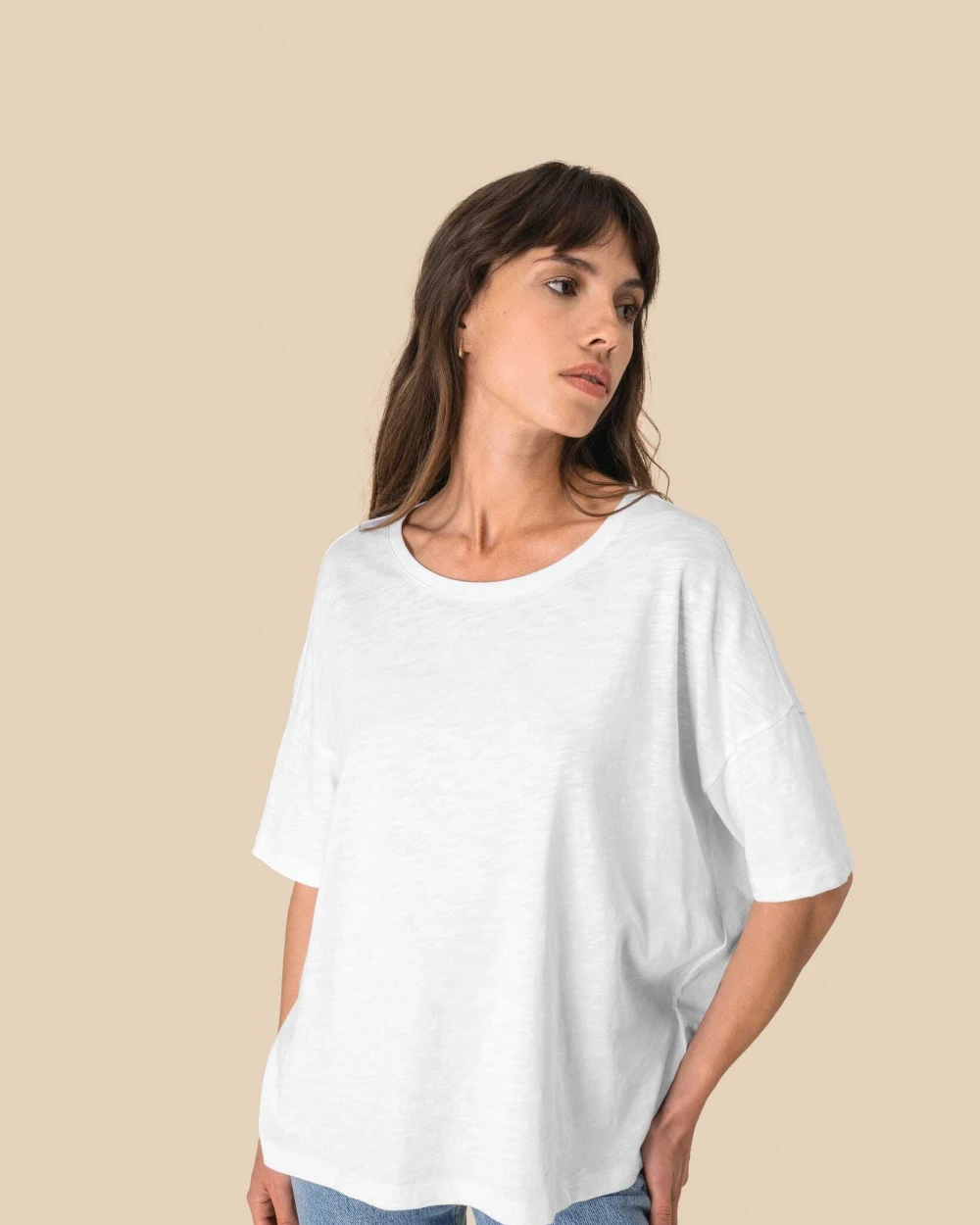 T-Shirts personnalisable SPASSO T-shirt écoresponsable slub oversize femme