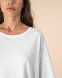 T-shirts SPASSO Ecologisch oversized dames slub-T-shirt met afhangende schouders voor bedrukking &amp; borduring