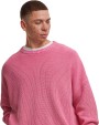 BUILD YOUR BRAND Acid washed knitted oversized sweater Sweatshirts personalisierbar