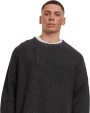 BUILD YOUR BRAND Acid washed knitted oversized sweater Sweatshirts personalisierbar