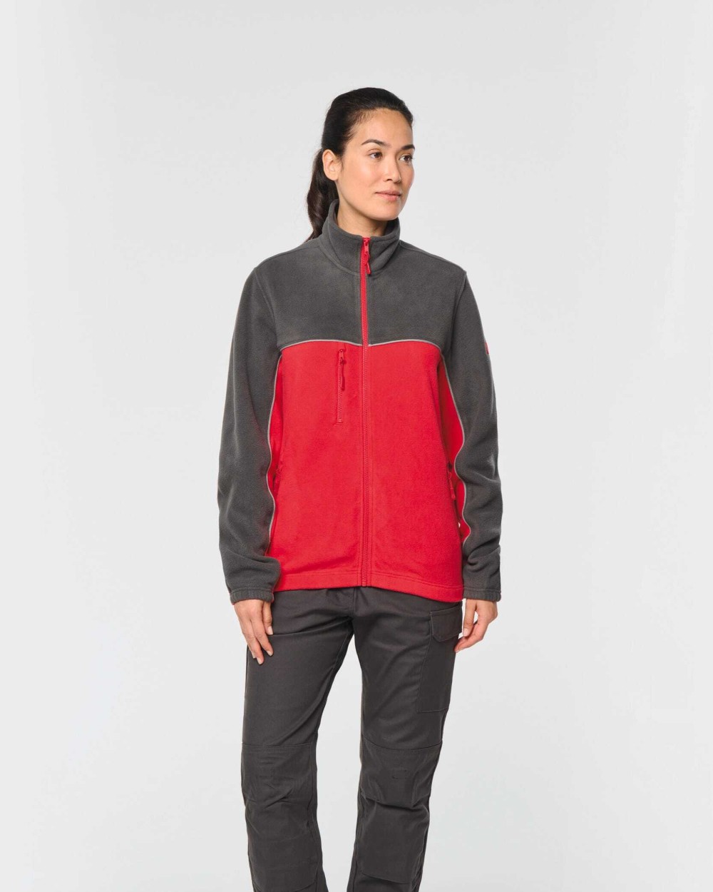 Laines polaires personnalisable WK. DESIGNED TO WORK Veste micropolaire bicolore écoresponsable unisexe