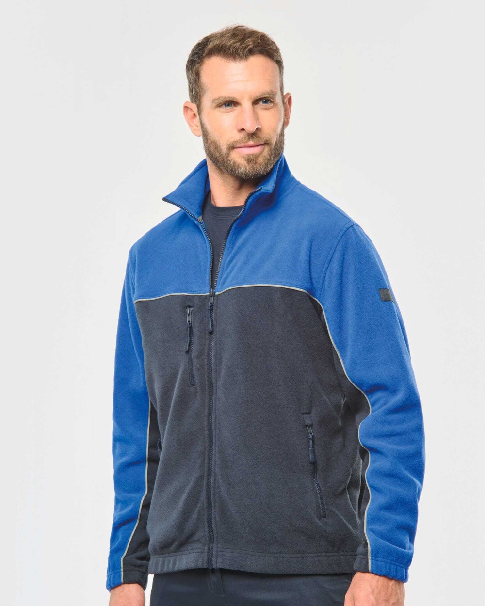 WK. DESIGNED TO WORK Zweifarbige, umweltfreundliche Unisex-Fleecejacke Polar Fleeces personalisierbar