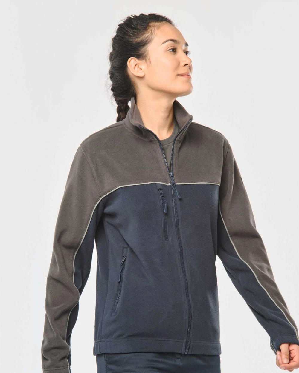 WK. DESIGNED TO WORK Zweifarbige, umweltfreundliche Unisex-Fleecejacke Polar Fleeces personalisierbar