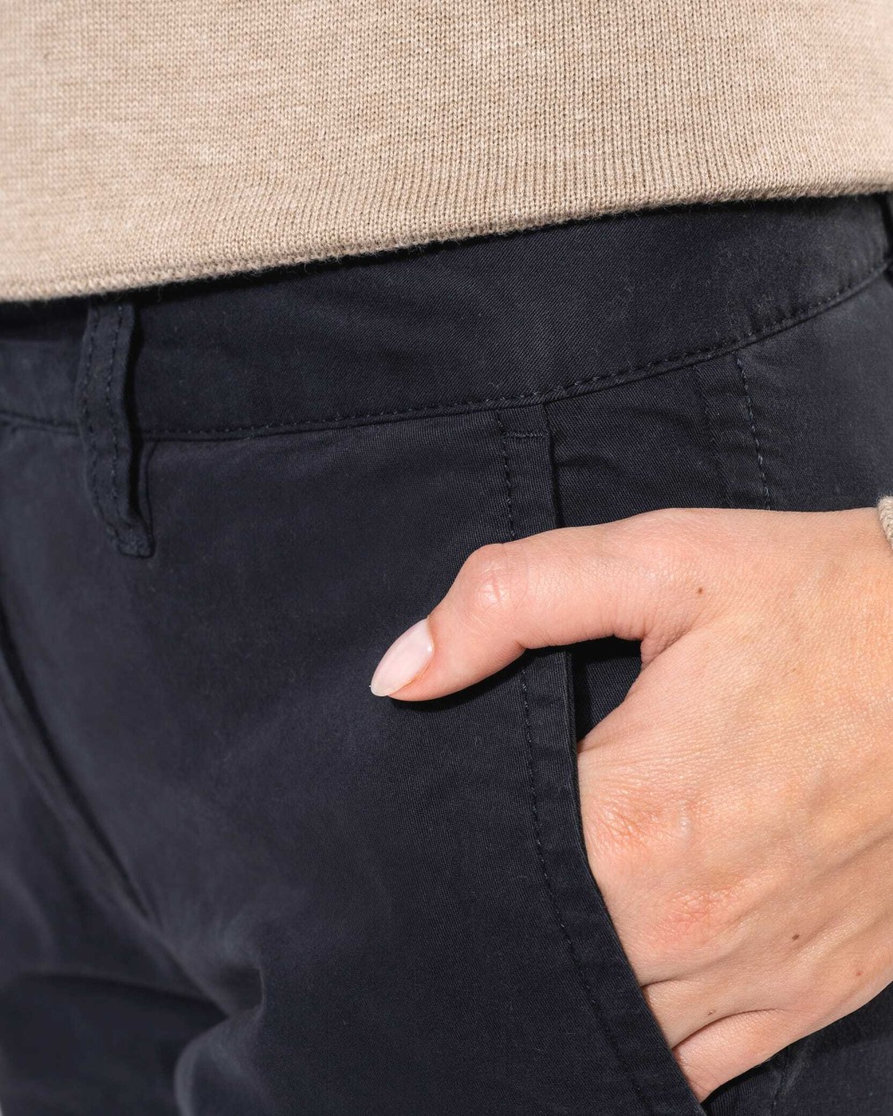 Broeken KARIBAN Dameschinobroek voor bedrukking &amp; borduring