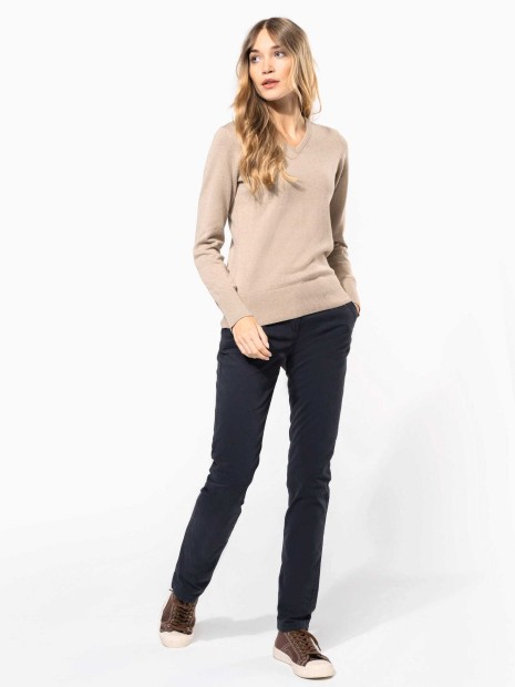 Pantalons à personnaliser KARIBAN Pantalon chino femme 