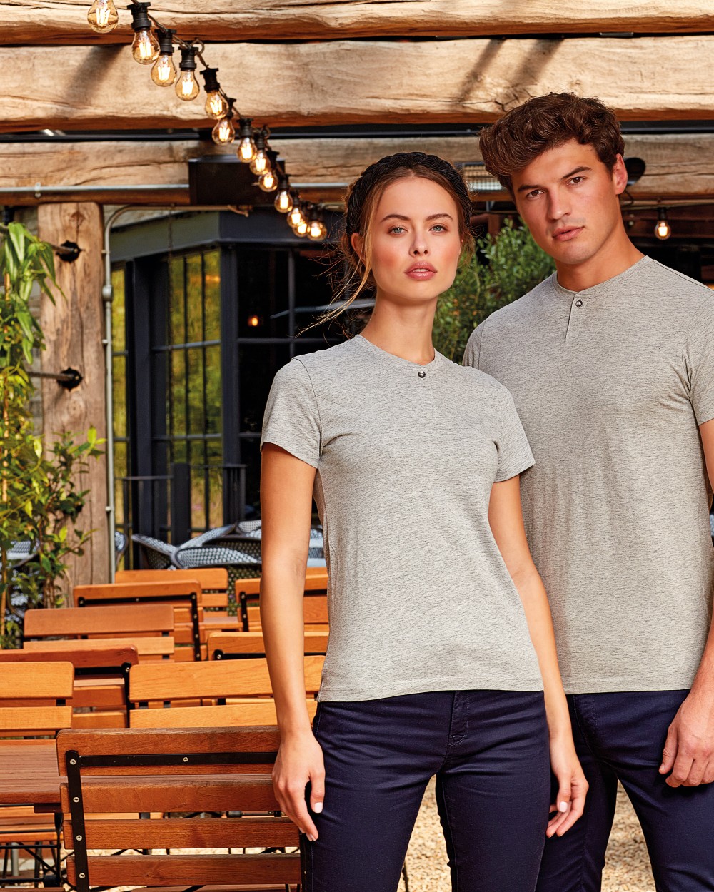 PREMIER Umweltfreundliches Herren-T-Shirt mit Knopfleiste „Comis“ T-Shirts personalisierbar