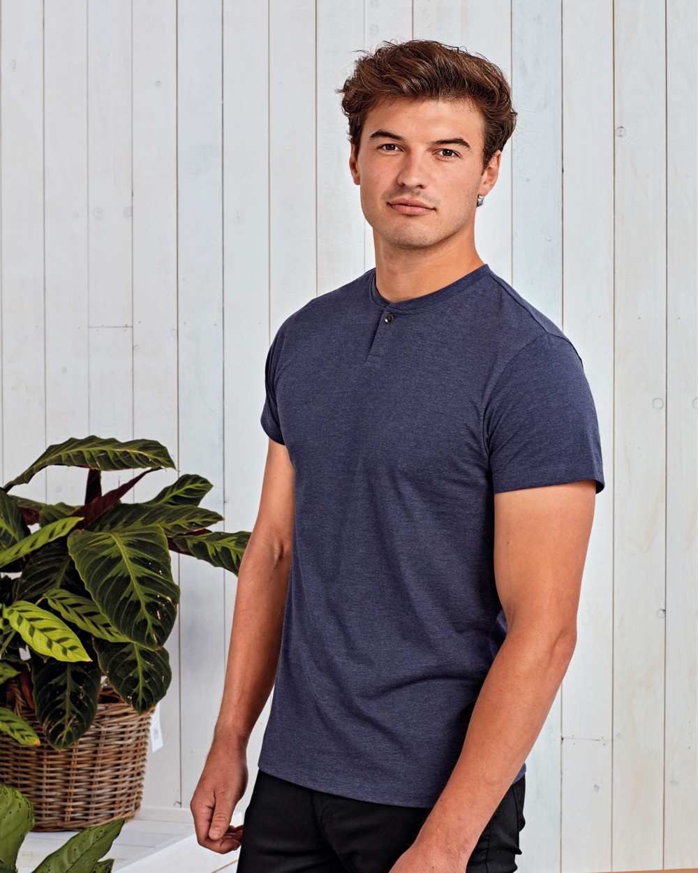 PREMIER Umweltfreundliches Herren-T-Shirt mit Knopfleiste „Comis“ T-Shirts personalisierbar