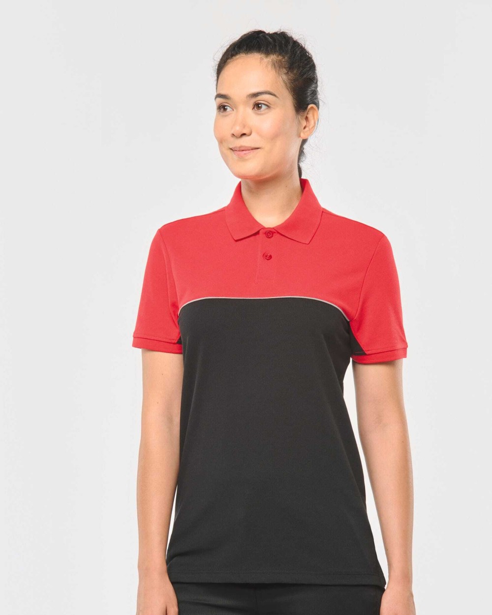 Polo's WK. DESIGNED TO WORK Ecologische uniseks polo met korte mouwen in twee kleuren voor bedrukking &amp; borduring
