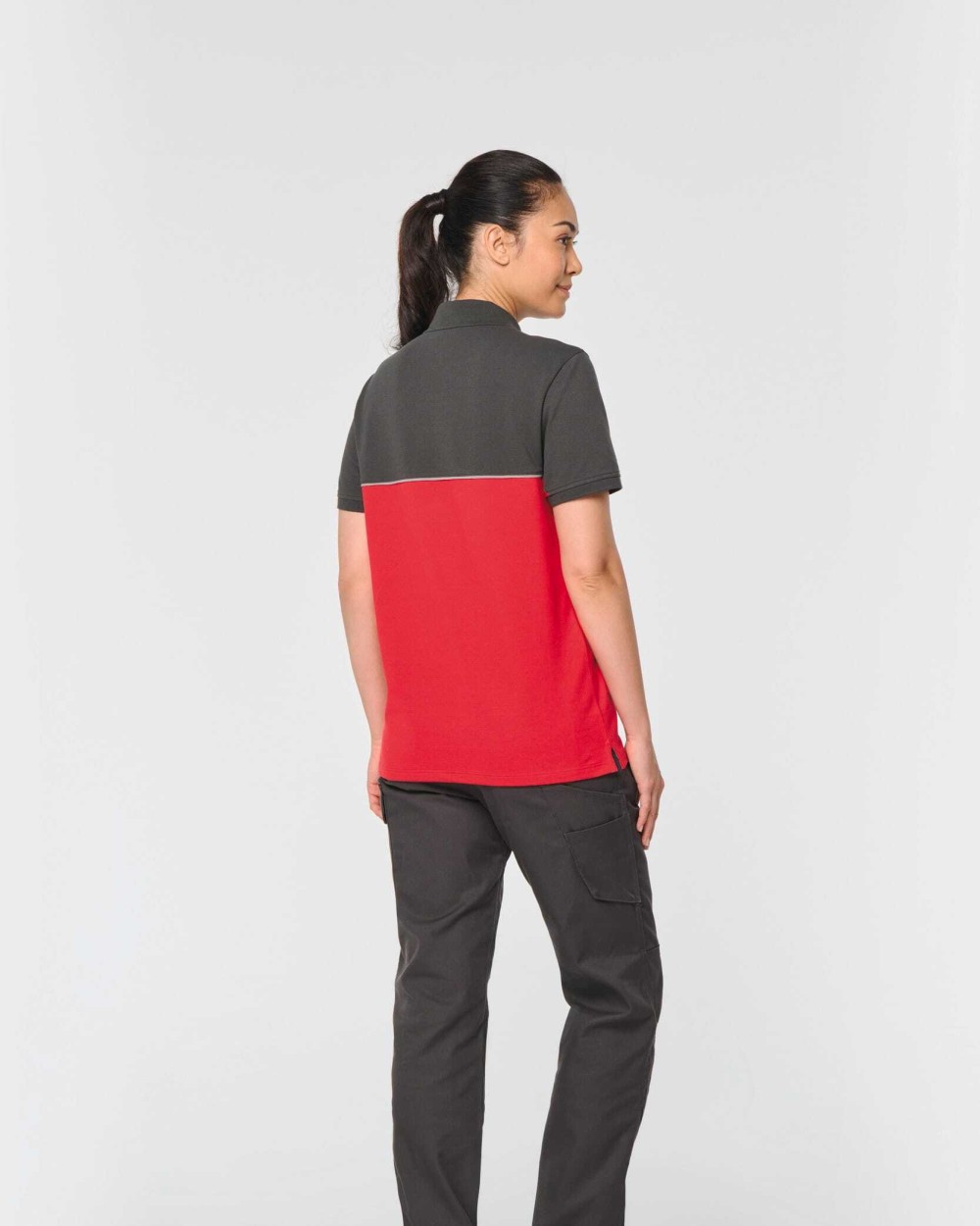 Polo's WK. DESIGNED TO WORK Ecologische uniseks polo met korte mouwen in twee kleuren voor bedrukking &amp; borduring