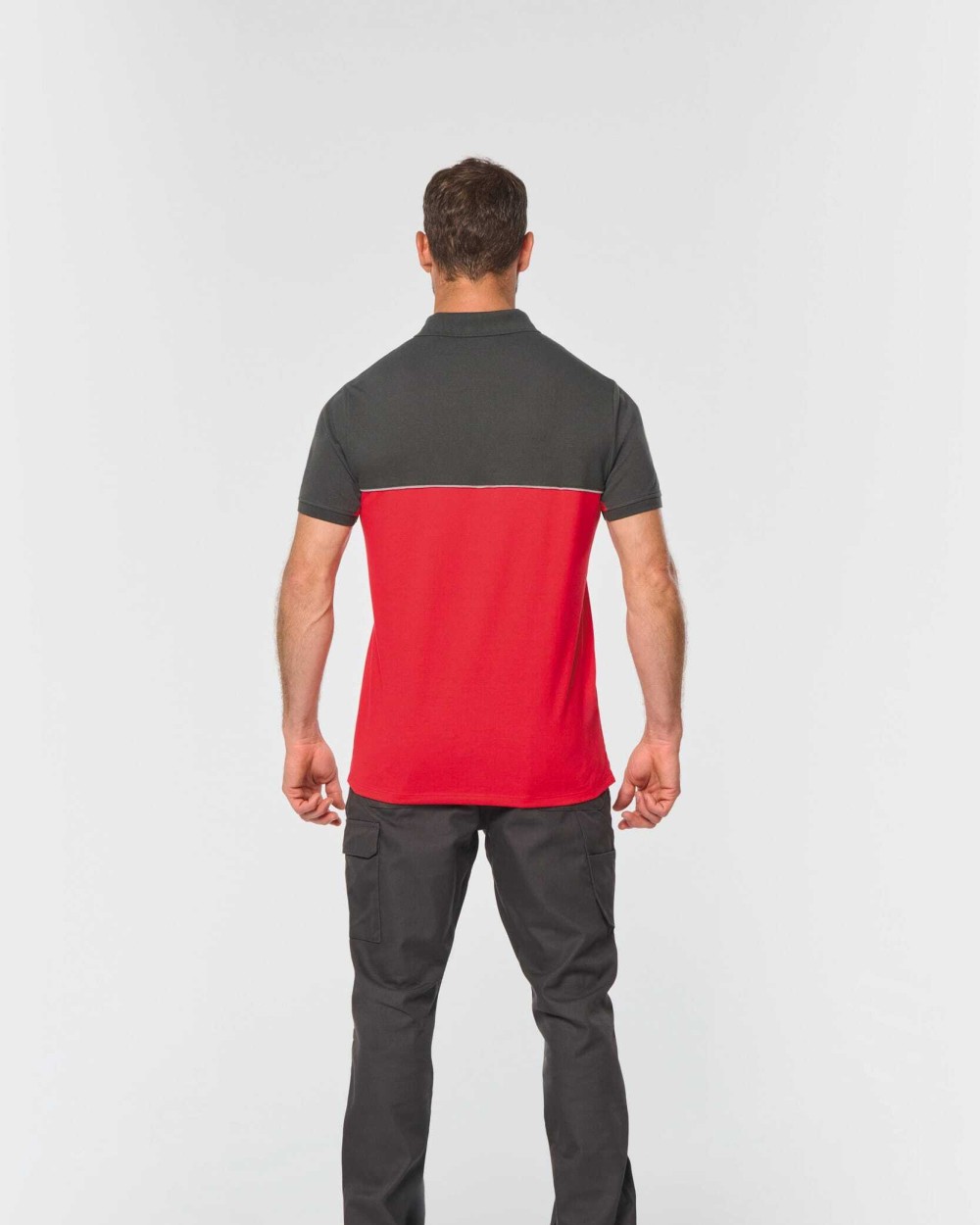 Polo's WK. DESIGNED TO WORK Ecologische uniseks polo met korte mouwen in twee kleuren voor bedrukking &amp; borduring