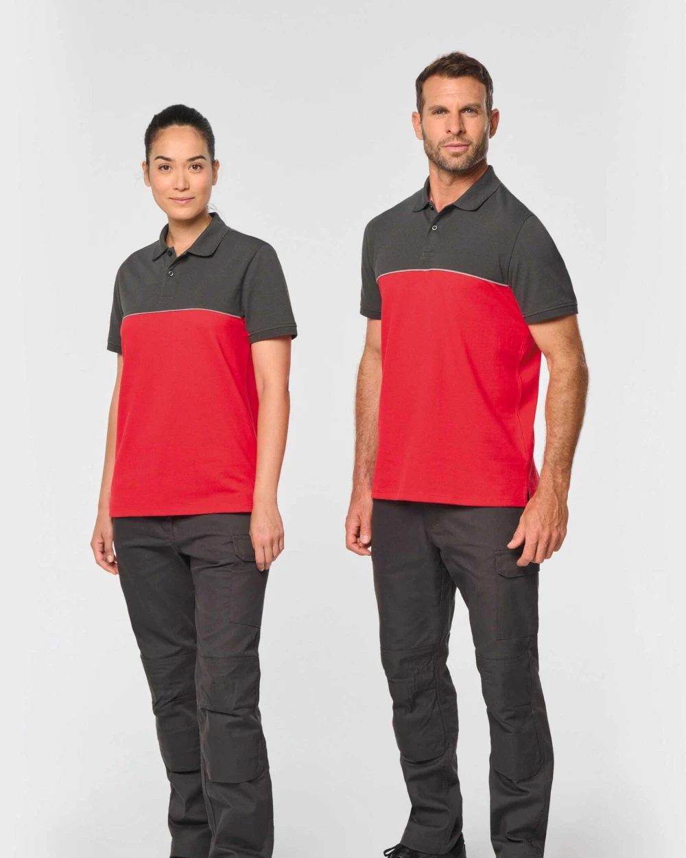 Polos personnalisable WK. DESIGNED TO WORK Polo bicolore écoresponsable manches courtes unisexe