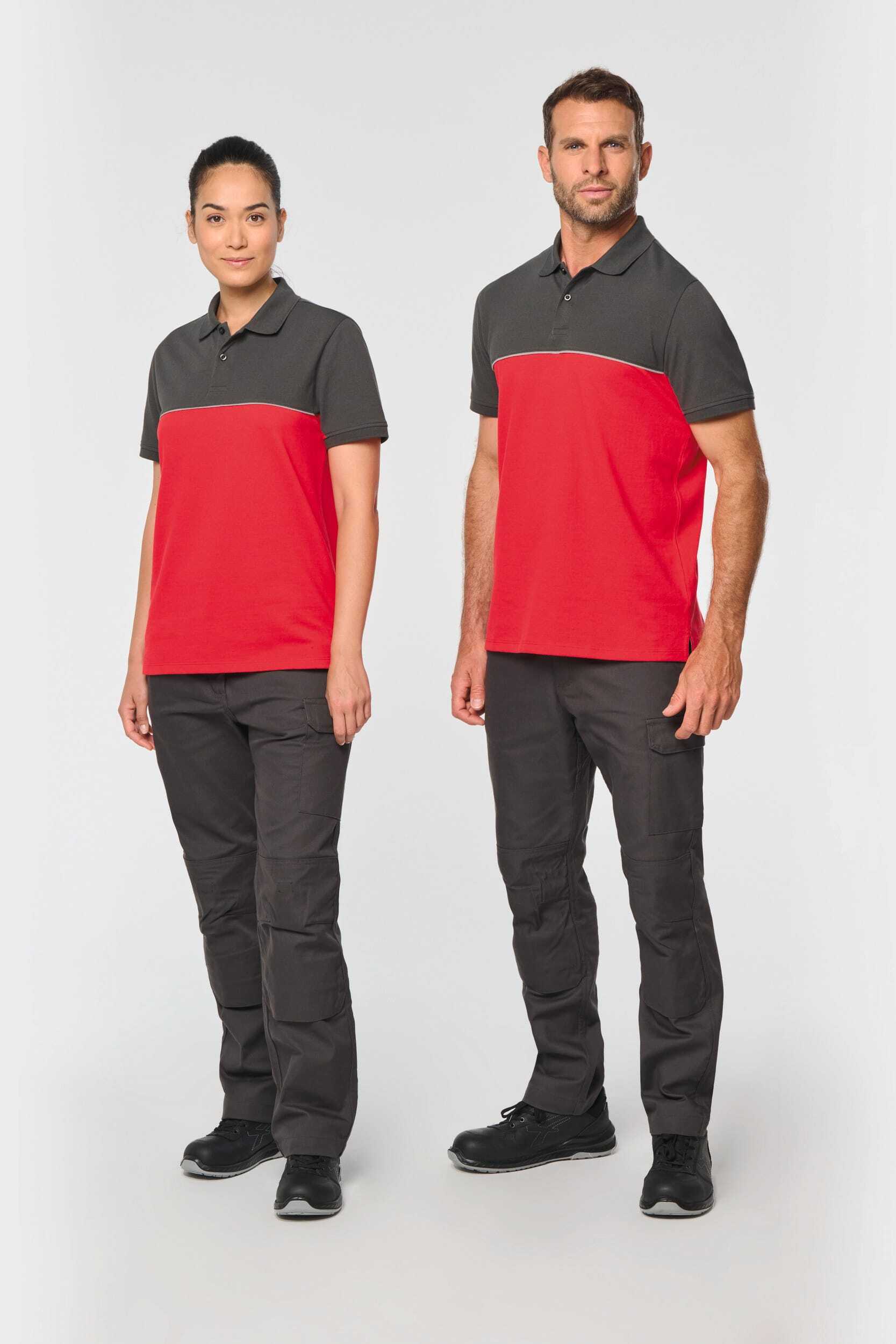 Polos personnalisable WK. DESIGNED TO WORK Polo bicolore écoresponsable manches courtes unisexe