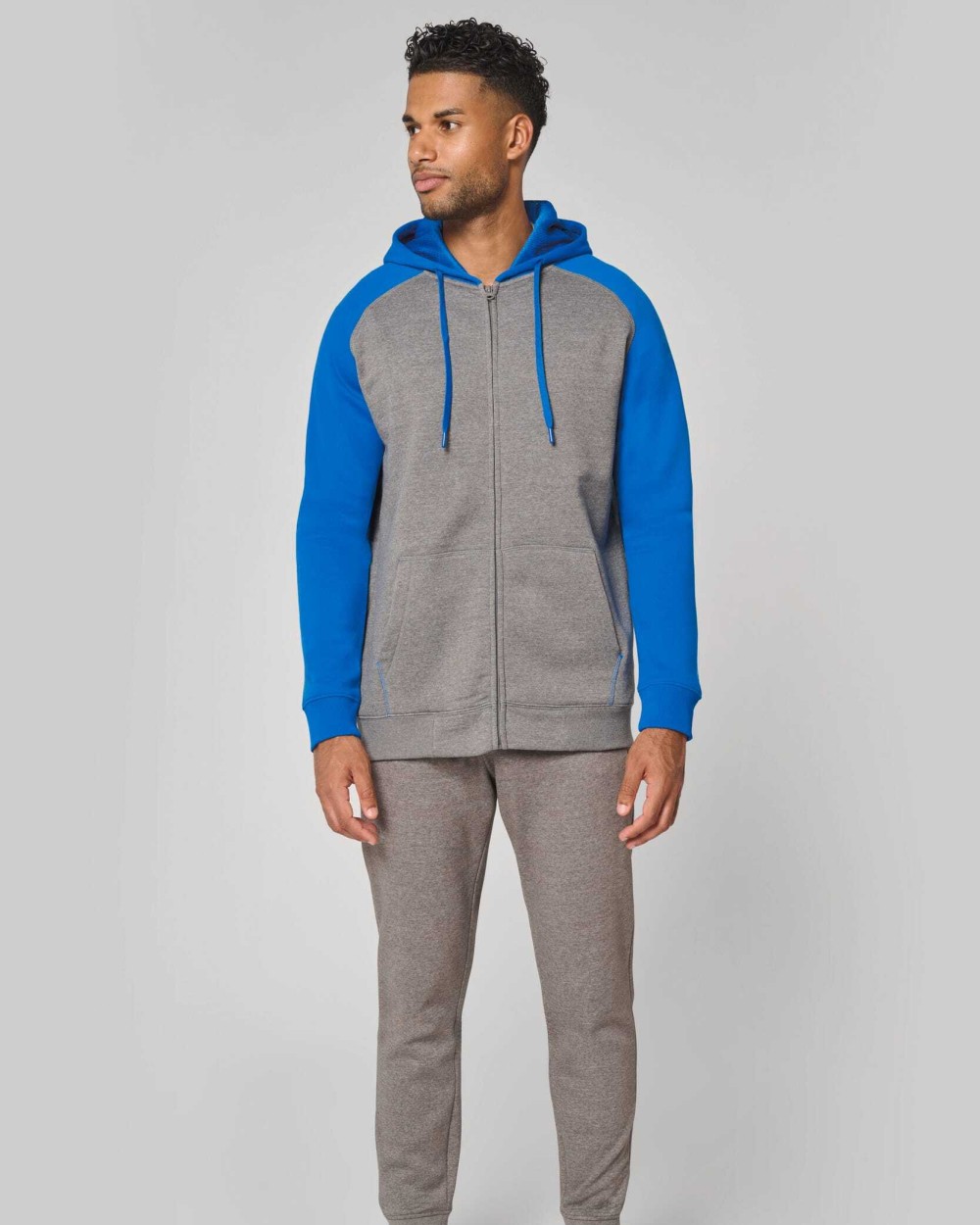 Sweaters & hoodies PROACT Tweekleurig sweatvest met capuchon unisex voor bedrukking &amp; borduring