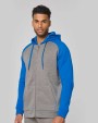 PROACT Zweifarbige Unisex-Fleecejacke mit Reißverschluss und Kapuze Sweatshirts personalisierbar