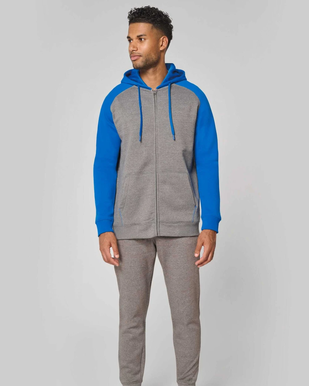 Sweaters & hoodies PROACT Tweekleurig sweatvest met capuchon unisex voor bedrukking &amp; borduring