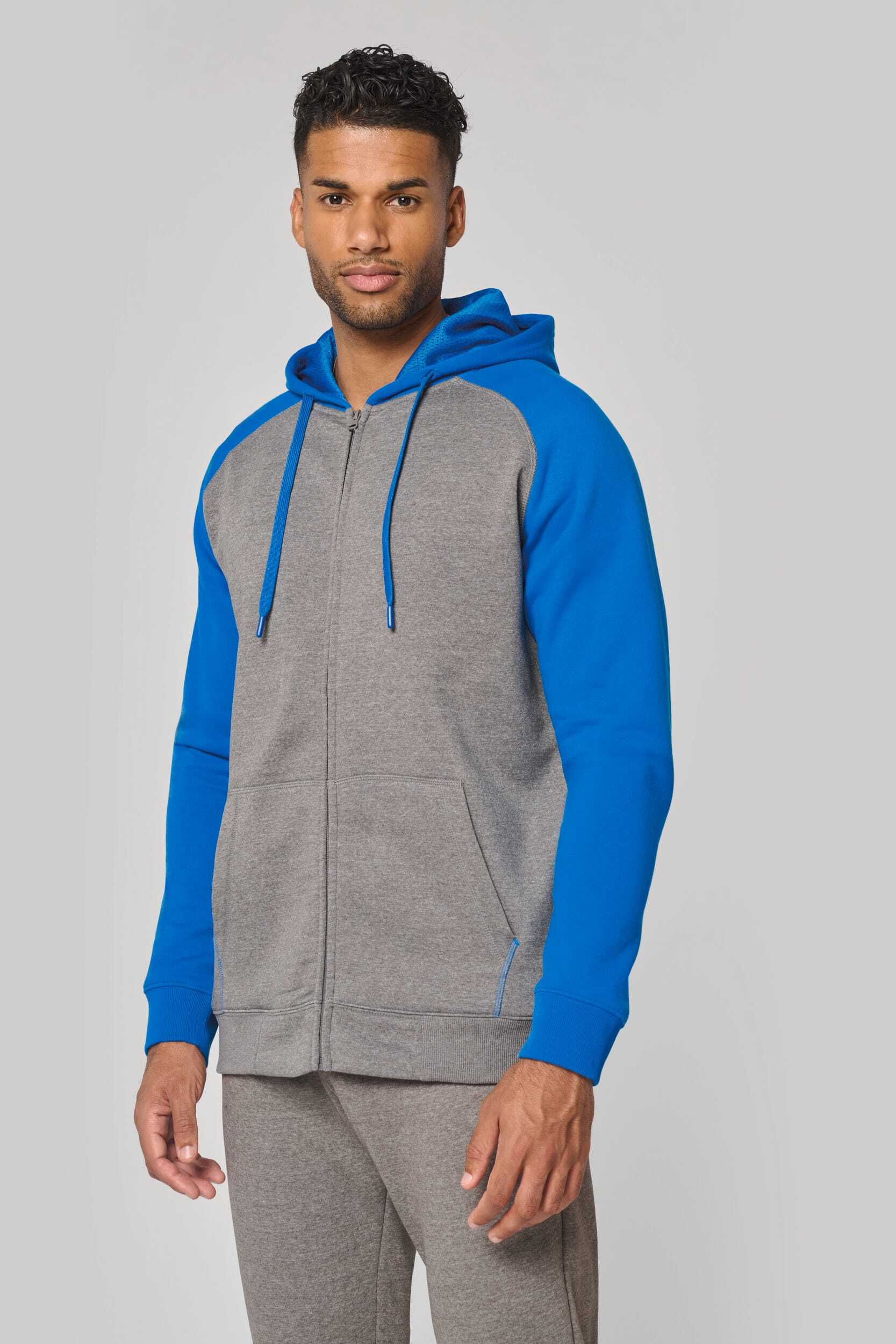 Sweat-shirts personnalisable PROACT Veste molleton zippée capuche bicolore unisexe