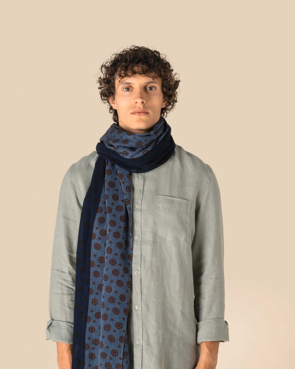 Écharpes personnalisable SPASSO Chèche à motifs floraux unisexe