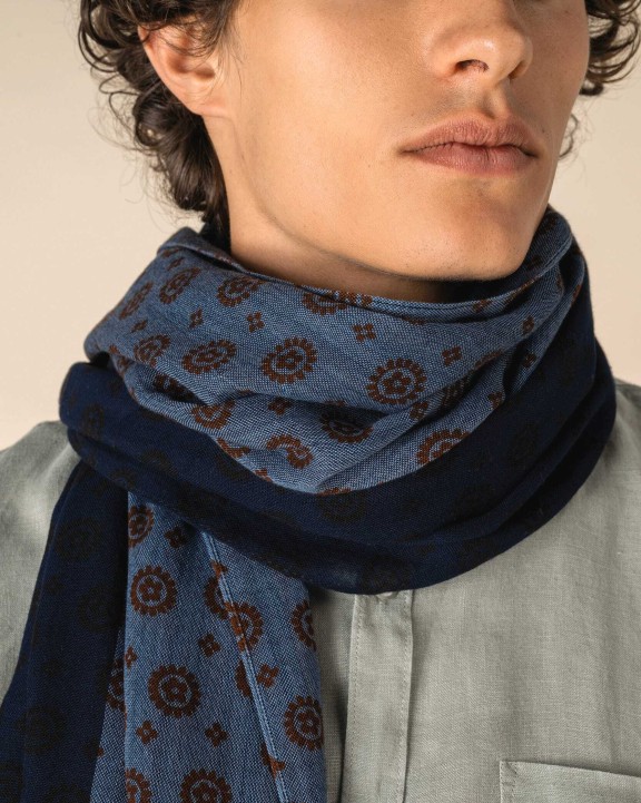 Écharpes personnalisable SPASSO Chèche à motifs floraux unisexe