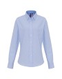 Hemden PREMIER Ladies Cotton Rich Oxford Stripes Shirt voor bedrukking &amp; borduring