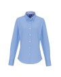 PREMIER Ladies Cotton Rich Oxford Stripes Shirt Hemden personalisierbar