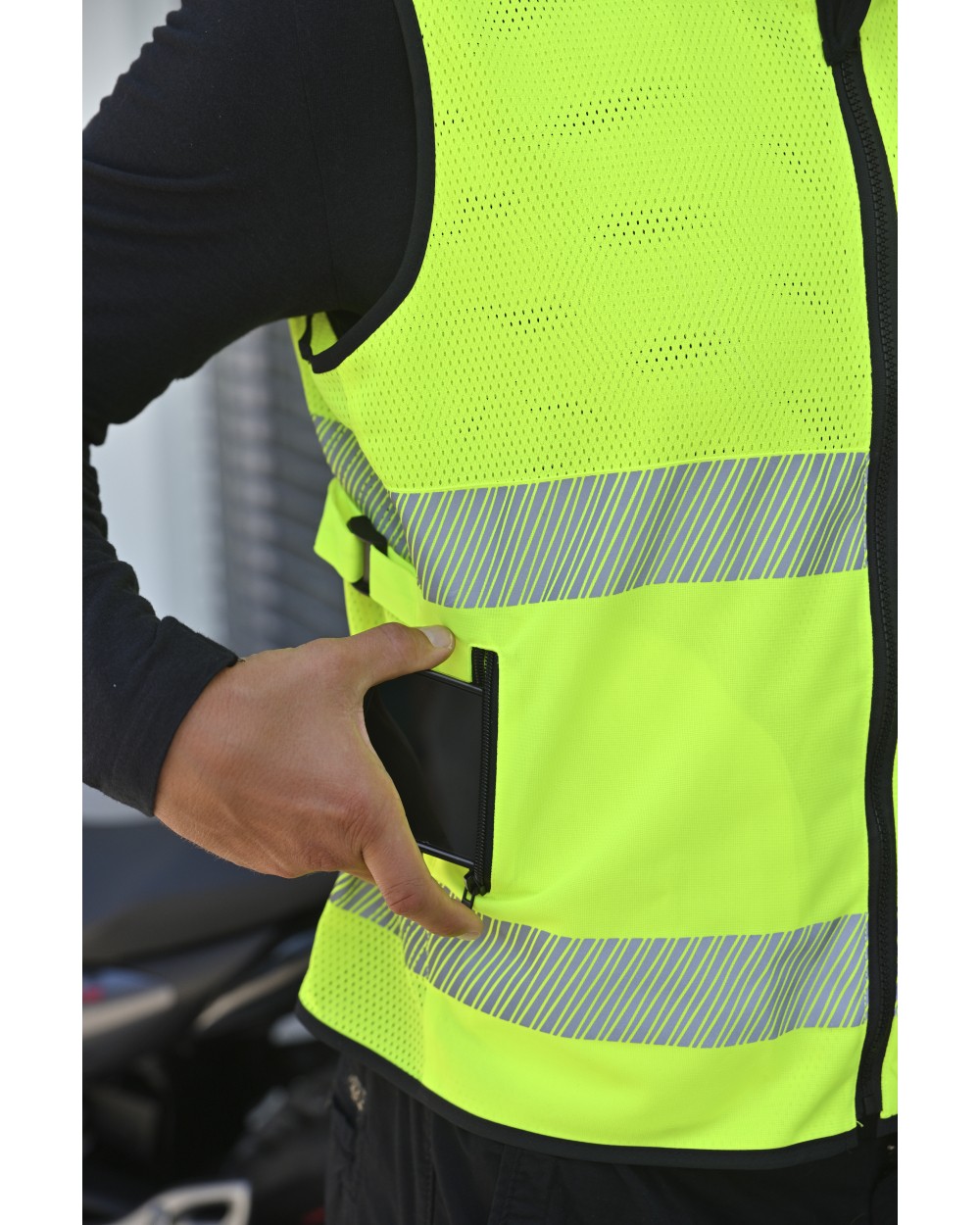 KORNTEX Hi-Vis Mesh Motorcycle Safety Vest “Naxos” Warnwesten personalisierbar