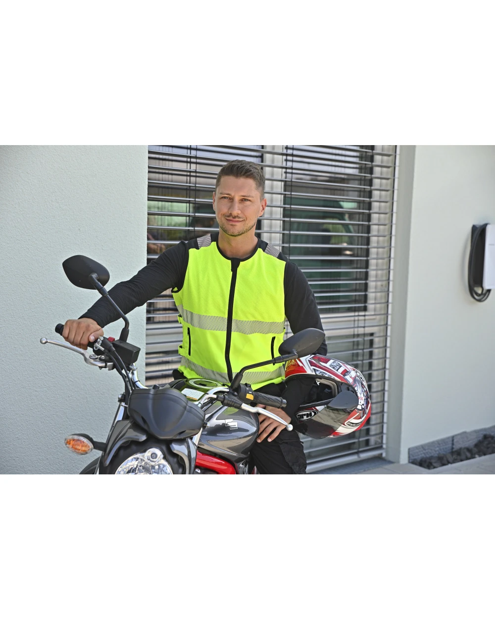 Fluo vestjes KORNTEX Hi-Vis Mesh Motorcycle Safety Vest “Naxos” voor bedrukking &amp; borduring