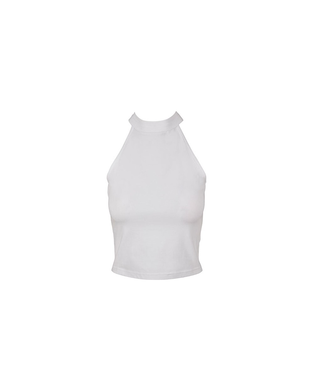 T-shirts BUILD YOUR BRAND LADIES TURTLENECK SHORT TOP voor bedrukking &amp; borduring