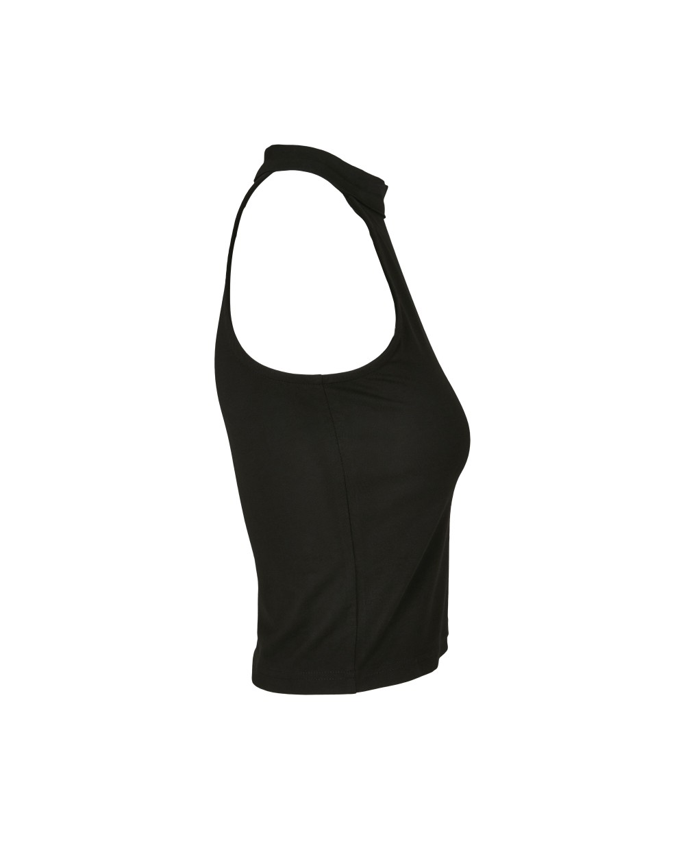 T-shirts BUILD YOUR BRAND LADIES TURTLENECK SHORT TOP voor bedrukking &amp; borduring