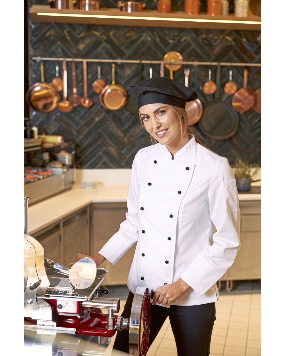 Jassen C.G. WORKWEAR Chef`s Jacket Rimini Lady voor bedrukking &amp; borduring
