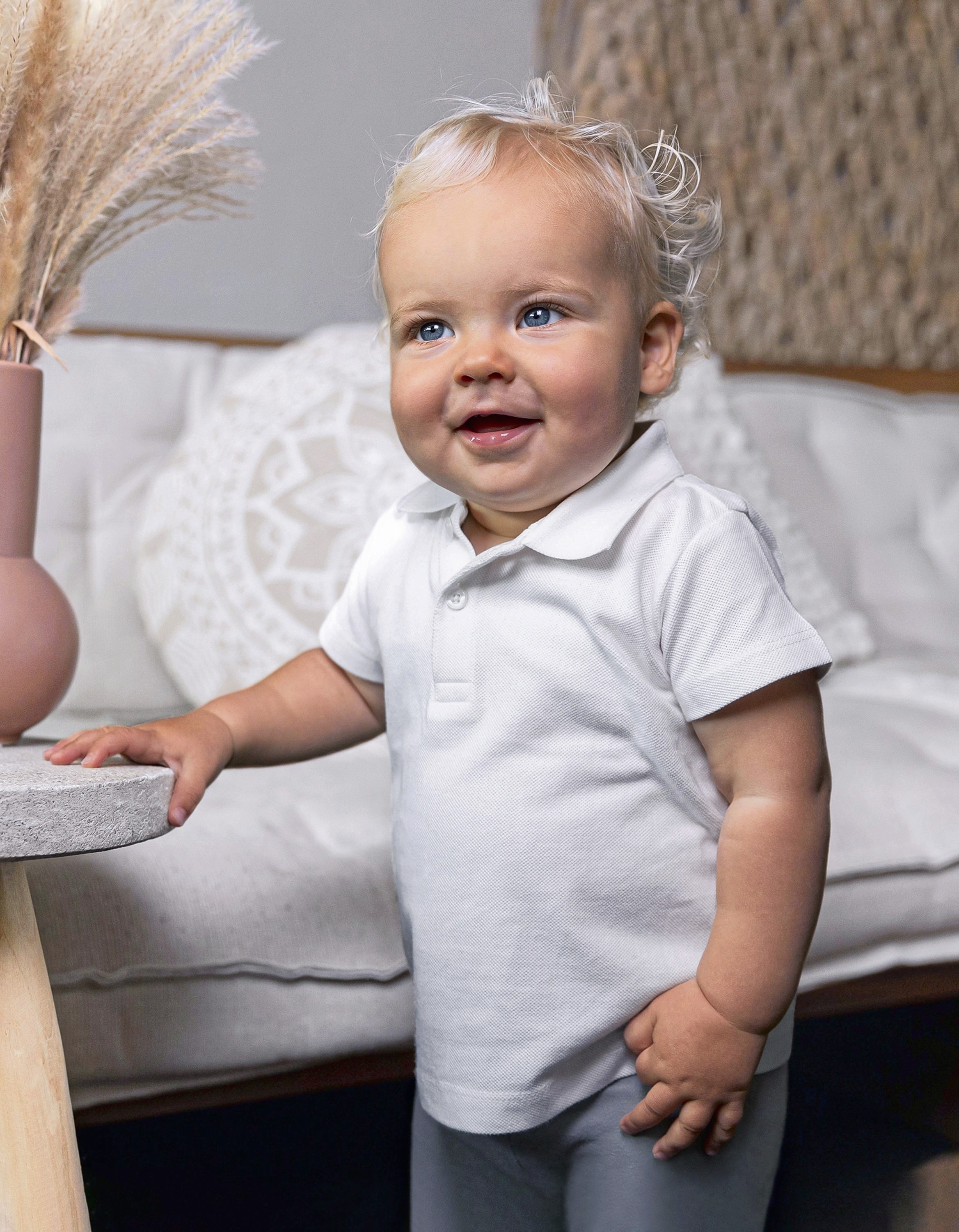 Polos personnalisable LINK KIDS WEAR Organic Baby Polo Short Sleeve Teddy 01