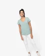 T-shirts NATIVE SPIRIT Ecologisch dames T-shirt met V-hals voor bedrukking &amp; borduring