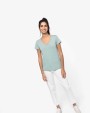 NATIVE SPIRIT Damen Umweltfreundliches T-Shirt mit V-Ausschnitt T-Shirts personalisierbar