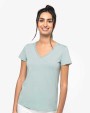 NATIVE SPIRIT Damen Umweltfreundliches T-Shirt mit V-Ausschnitt T-Shirts personalisierbar