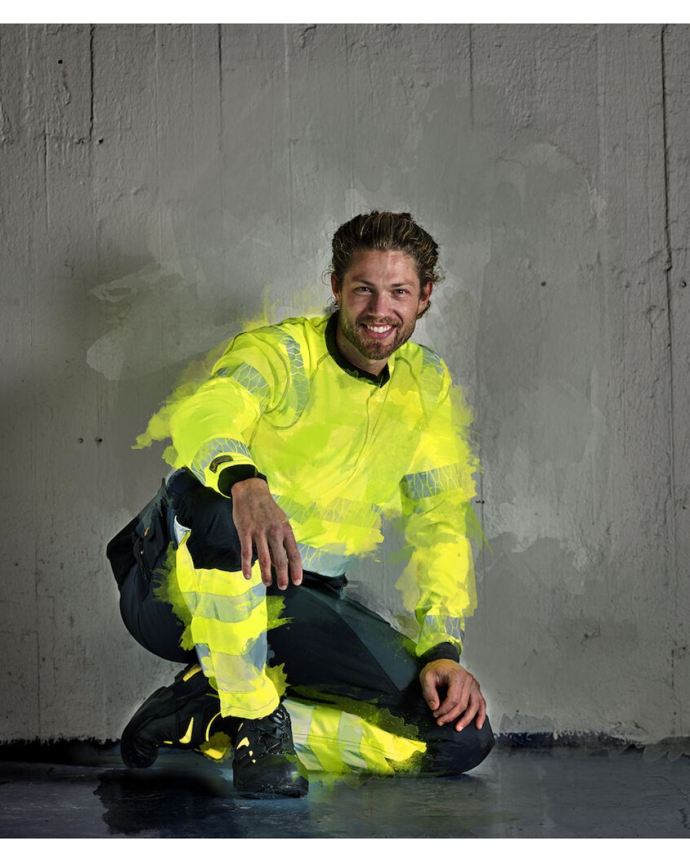 T-shirts JOBMAN 5598 Hi-Vis Long Sleeve T-shirt UV-Pro voor bedrukking &amp; borduring