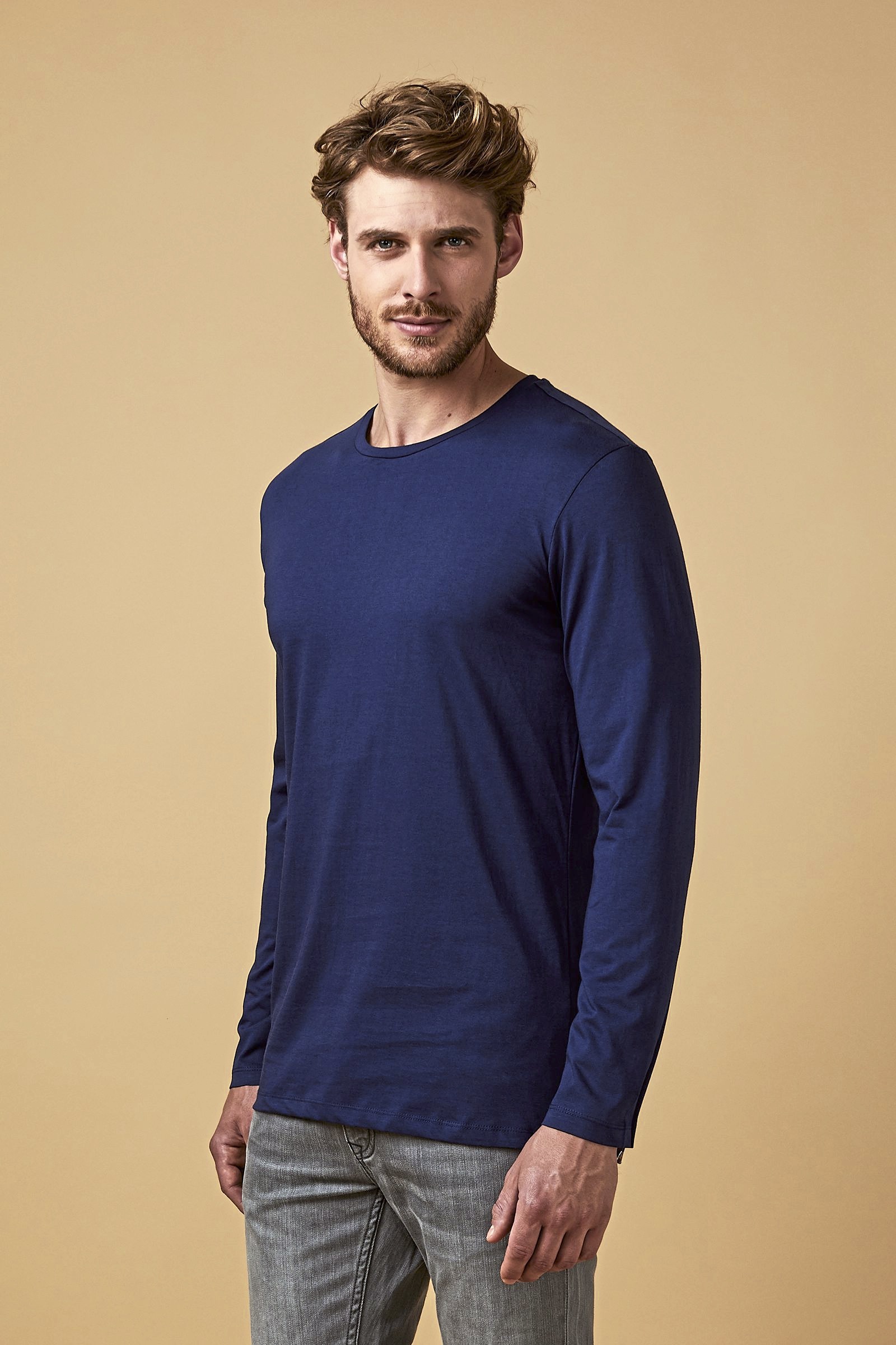 T-Shirts personnalisable PROMODORO Men´s Roundneck T-Shirt Longsleeve