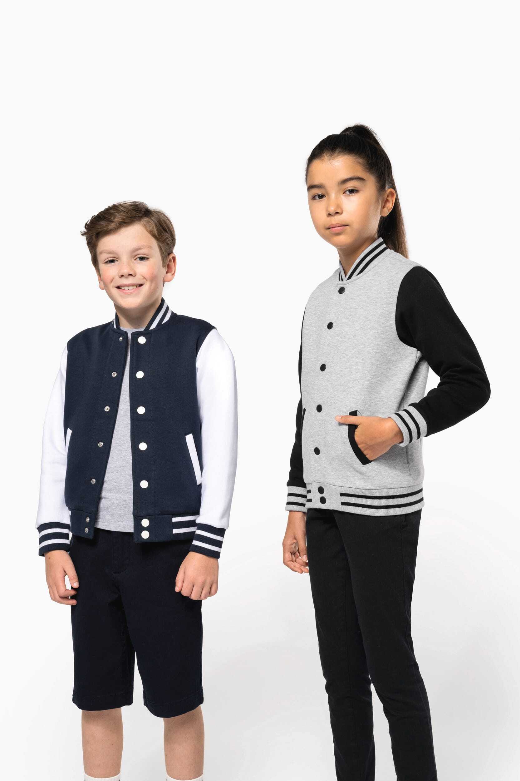 Vestes personnalisable KARIBAN Blouson molleton teddy enfant